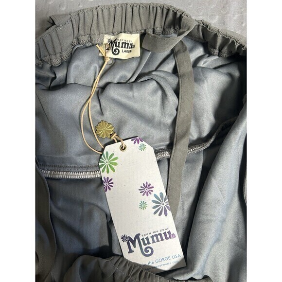 Show Me Your Mumu Amanda Halter Maxi Dress Jersey Knit‎ Gray Large Cockta… - Picture 5 of 6